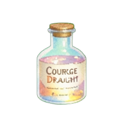 Infusion de courage — sprite pixel art 256×256