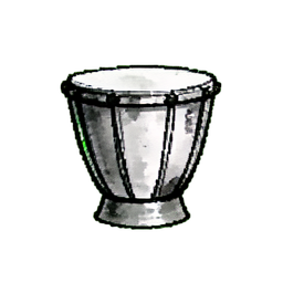 Cowbell — 256×256 pixel art sprite
