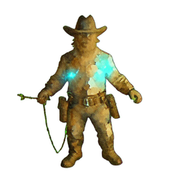 Cowboy (Atmospheric) - 256x256 pixel art sprite