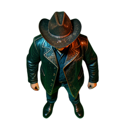 Cowboy (Cinematic) - 256x256 pixel art sprite