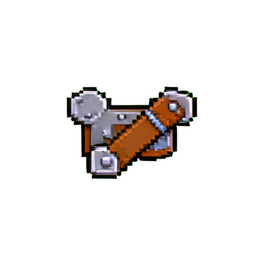 Cowboy-Spangen Silber — 256×256 Pixel-Art-Sprite
