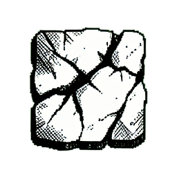 Rissige Wand (1-Bit) — 256×256 Pixel-Art-Sprite
