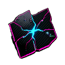 Crack Wall (Cyberpunk) - 256x256 pixel art sprite