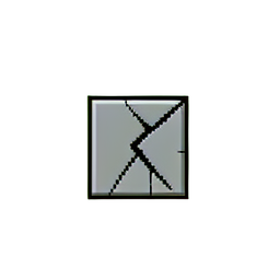 Crack Wall (Low-Res) - 256x256 pixel art sprite