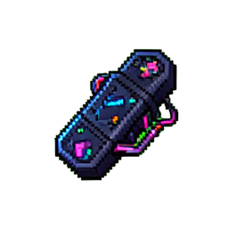 Credstick Silver — 256×256 pixel art sprite
