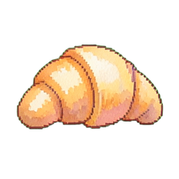 Croissant — 256×256 pixel art sprite