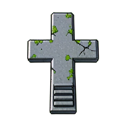 Cross Grave (16-Bit) - 256x256 pixel art sprite
