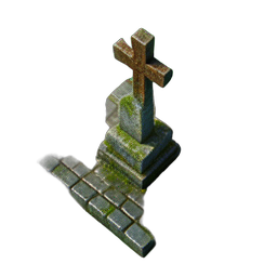 Cross Grave (HD-2D) - 256x256 pixel art sprite