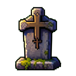 Cross Grave - 256x256 pixel art sprite
