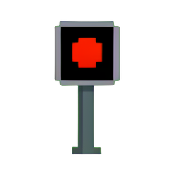 Zebrastreifen-Signal — 256×256 Pixel-Art-Sprite