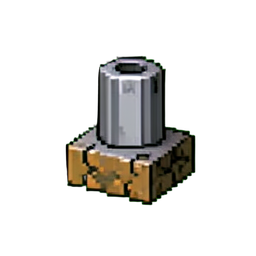 Bloco de pistão esmagador — sprite pixel art 256×256