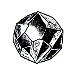 Kristallkugel (1-Bit) — 256×256 Pixel-Art-Sprite