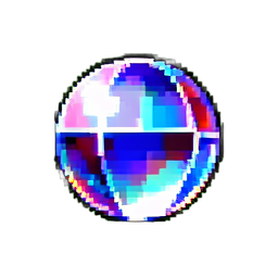 Kristallkugel — 256×256 Pixel-Art-Sprite