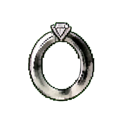 Anel de banda de cristal — sprite pixel art 256×256