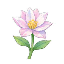 Kristallbuschblume — 256×256 Pixel-Art-Sprite
