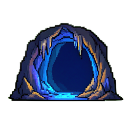 Crystal Cavern - 256x256 pixel art sprite
