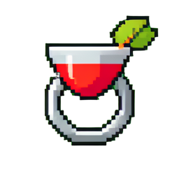 Anillo de Cóctel de Cristal — sprite pixel art 256×256
