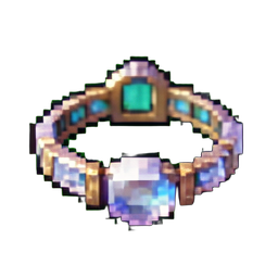 Bracelet manchette de cristal — sprite pixel art 256×256