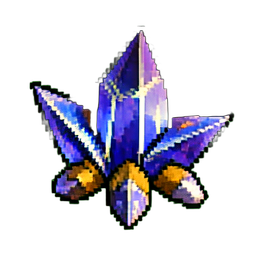 Animal de la tanière de cristal — sprite pixel art 256×256