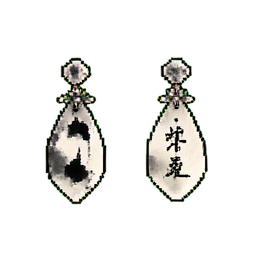 水晶吊坠耳环 — 256×256 像素游戏素材