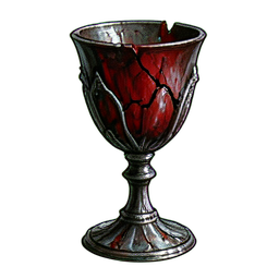 Kristallkrug blutverschmiert — 256×256 Pixel-Art-Sprite
