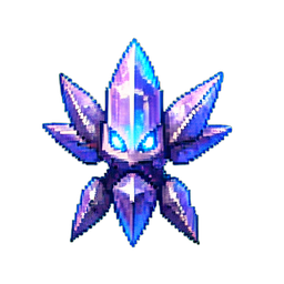 Golem de Cristal — sprite pixel art 256×256