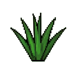 Crystal Grass Tuft — 256×256 pixel art sprite