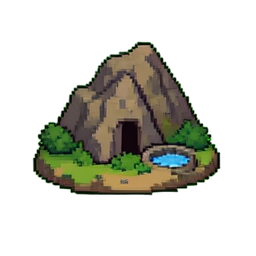 Source de cristal — sprite pixel art 256×256