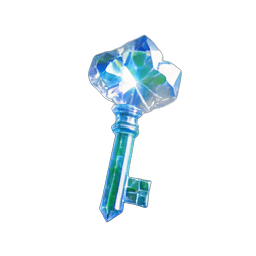 Chave de Cristal (HD-2D) — sprite pixel art 256×256