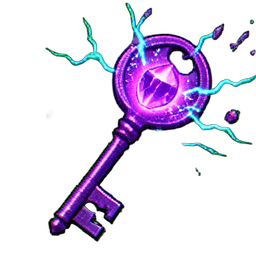 Crystal Key (VFX) - 256x256 pixel art sprite