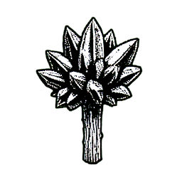 Mage de Cristal (1-Bit) — sprite pixel art 256×256