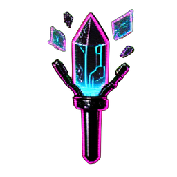 Crystal Mage (Cyberpunk) - 256x256 pixel art sprite