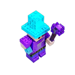 Crystal Mage (Voxel) - 256x256 pixel art sprite