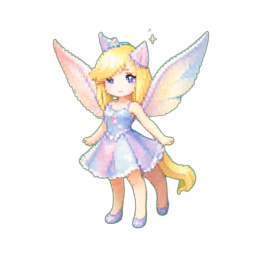 Pixie de Cristal — sprite pixel art 256×256