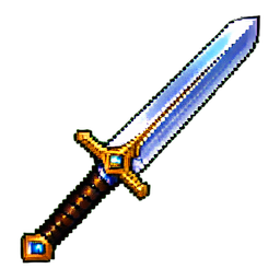 Kristallenschwert — 256×256 Pixel-Art-Sprite