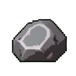 Crystal Rock Boulder — 256×256 pixel art sprite