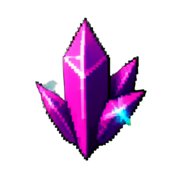 Fragmento de Cristal (16-Bit) — sprite pixel art 256×256
