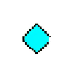 Crystal Shard (Low-Res) - 256x256 pixel art sprite
