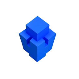Crystal Shard (Voxel) - 256x256 pixel art sprite