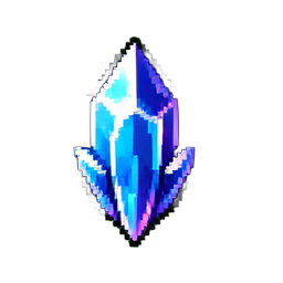 Crystal Shard - 256x256 pixel art sprite