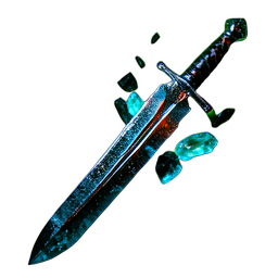 Crystal Sword (Cinematic) - 256x256 pixel art sprite