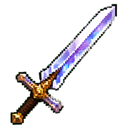 Crystal Sword - 256x256 pixel art sprite