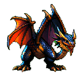 Wyvern de Cristal — sprite pixel art 256×256