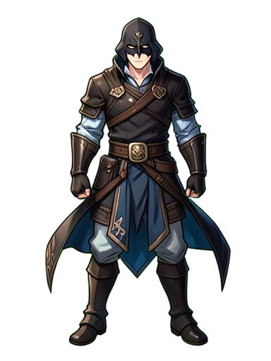 Disciple Masqué du Culte — sprite pixel art 384×512
