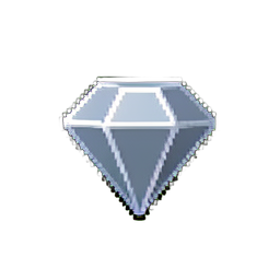 Pilha de diamantes — sprite pixel art 256×256