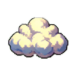 呪われた雲 — 256×256 ピクセルアートスプライト