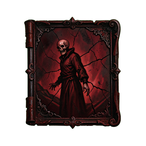Placa Amaldiçoada de Chumbo — sprite pixel art 512×512