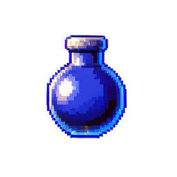 Potion d'Attaque Maudite — sprite pixel art 256×256