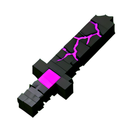Cursed Blade (Voxel) - 256x256 pixel art sprite