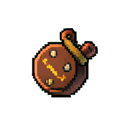 Verfluchter Glücksamulett — 256×256 Pixel-Art-Sprite